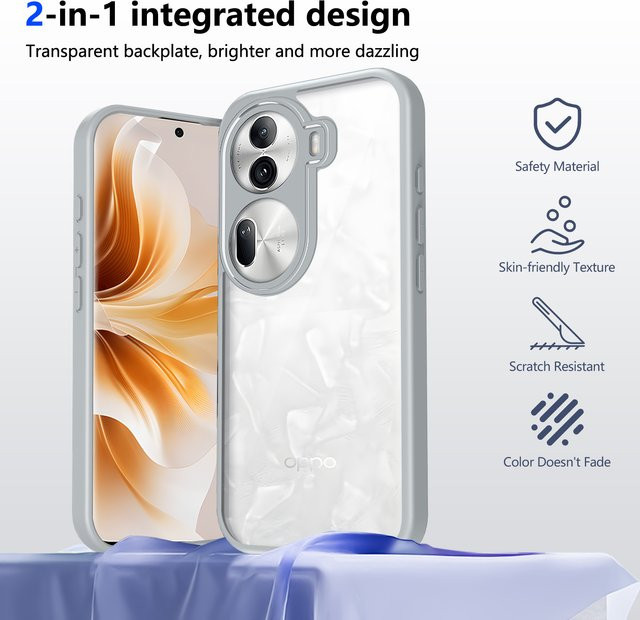 Stoßfeste Silikon Schutzhülle für Oppo Reno 11 5G CPH2599 mit Air-Kissen Design in Transparent oder Blau - Bild 1