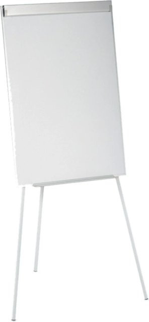 Relaxdays Flipchart Whiteboard aus Aluminium in Weiß und Silber, höhenverstellbar, B: 90 cm, H: 60 cm - Bild 1