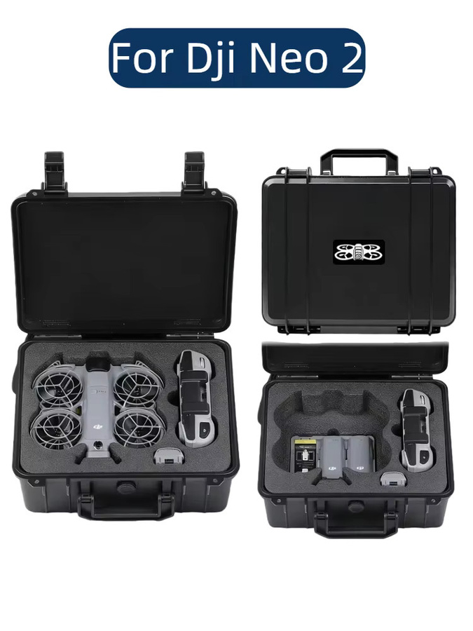 Tragbare Sicherheitsbox für DJI NEO 2 und DJI RC N3, Explosionsgeschützte Hartschalen-Tragetasche in Schwarz - Bild 1