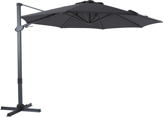 AXI Ampelschirm Grau mit Spuncrylic-Gewebe und Aluminiumgestell, Durchmesser: 300 cm - Bild 1