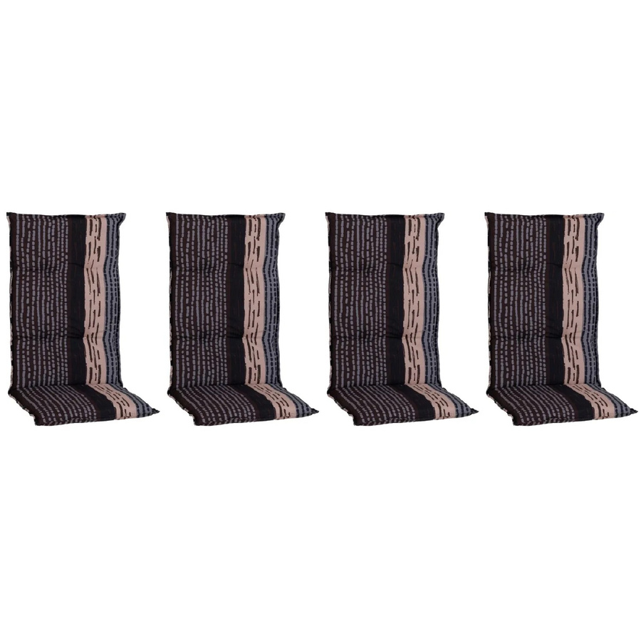 Beo Sitzauflage Hochlehner Bangui 4er-Set gestreift Grau-Ecru B/T/H: 50 x 50 x 118 cm - Bild 2