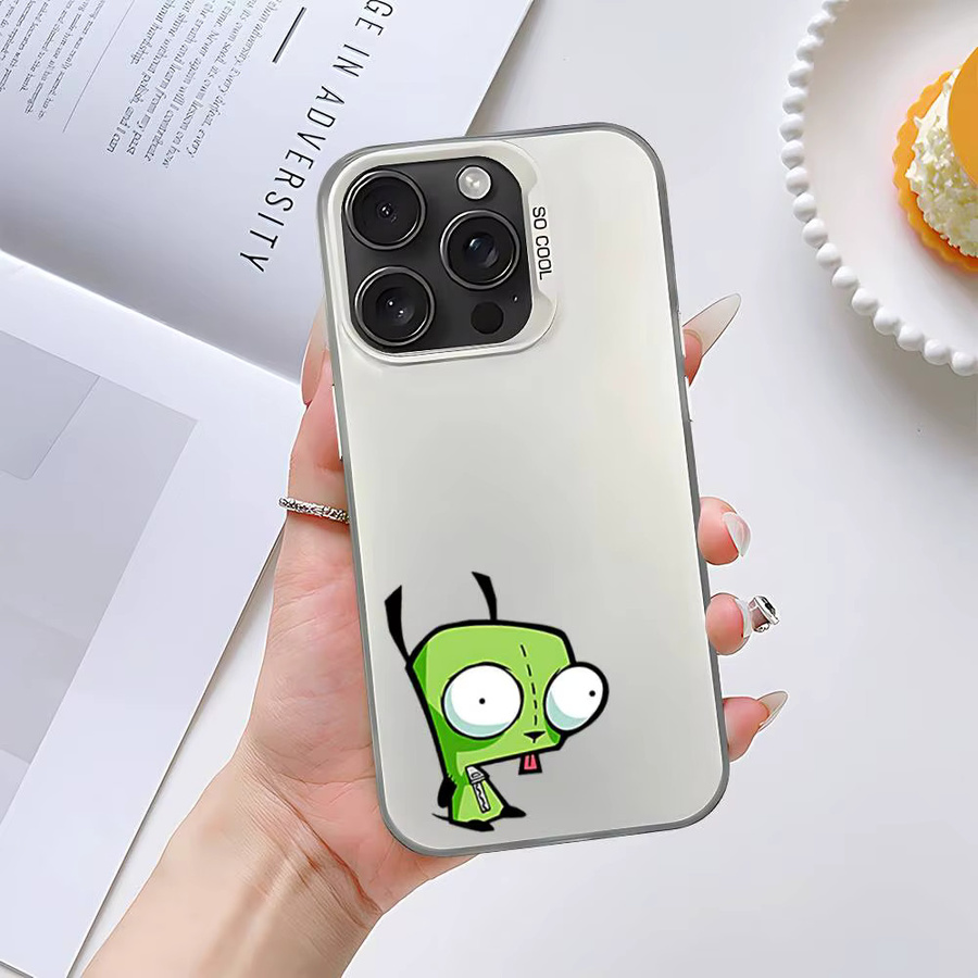 Mesuca Handyhülle mit Zim Cartoon Design für iPhone 11 bis iPhone 17 Pro Max und weitere Modelle - Bild 3