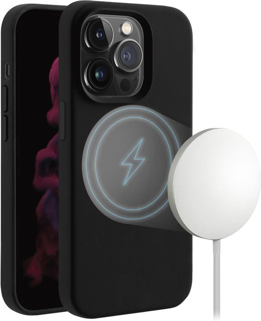 Vivanco Mag Hype Cover Handyhülle für iPhone 14 Pro mit Magnetic Wireless Charging Support, Schwarz - Bild 1