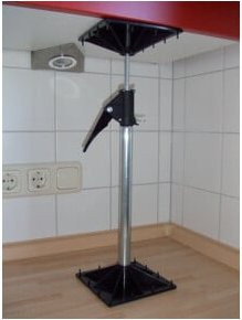 Küchenstütze KS30 in Silber, höhenverstellbar 46-74 cm - Bild 1