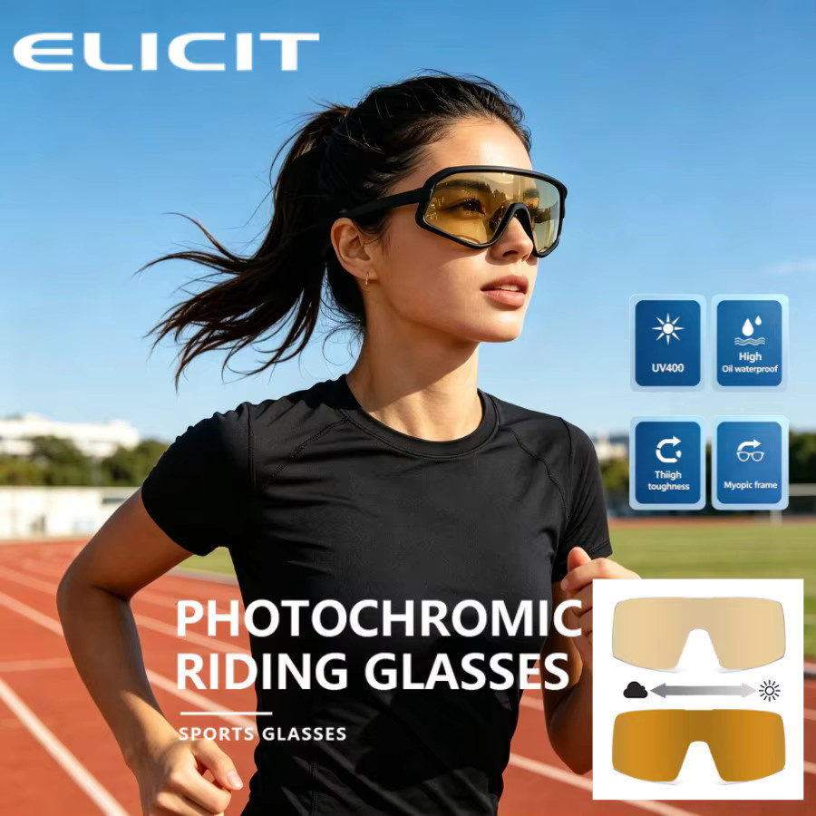ELICIT E809 Radsport-Sonnenbrille, Unisex, Vollrand, Photochrome - Bild 2