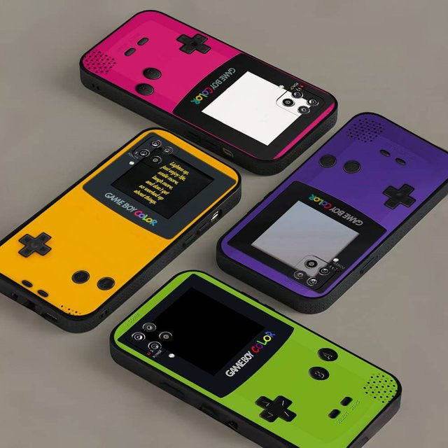Gameboy Design Soft Cover Handyhülle für Samsung Galaxy S21 S22 S23 S24 S25 S26 Ultra FE Plus 5G A52S in Gelb - Bild 1