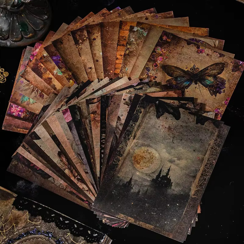 Magic Academy Series Retro Handbuch Collage Karten Set, 60 Blatt buntes Bastelpapier für DIY Junk Journal und Planer - Bild 1