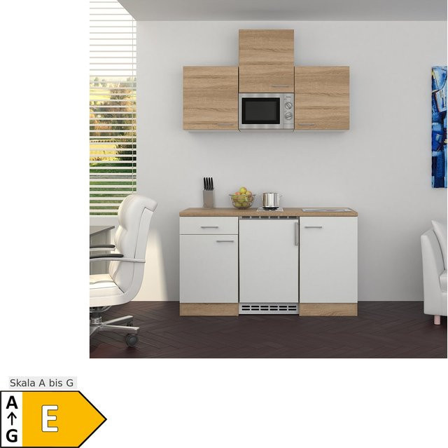 Küchenzeile Flex-Well Samoa mit Schranktüren und Schubladen, Breite: 150 cm, Höhe: 82 cm, Tiefe: 57 cm - Bild 1