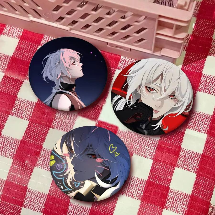 Mesuca Anstecknadel, A Date With D-Death Casper, Emaille, rund - Bild 3