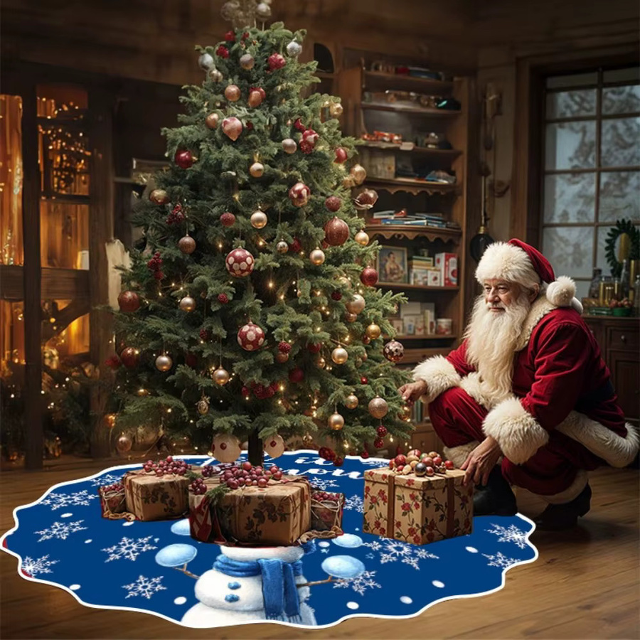 VIKAMA Weihnachtsbaumrock aus Polyester für deine Weihnachts- und Neujahrsdekoration - Bild 1