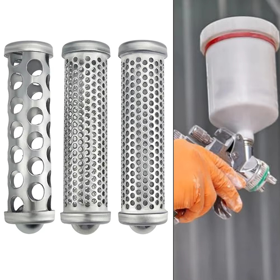 DAZZLEEX Verteilerfilter mit Kontrollkugelelement für Airless-Hochdruck-Farbspritzgeräte, Farbe: Silber - Bild 2