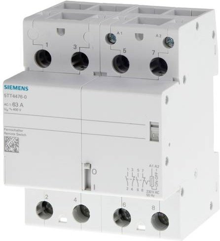 Siemens Fernschalter Hutschiene 5TT4464-2 mit 4 Schließern 400V 40A in Weiß - Bild 1