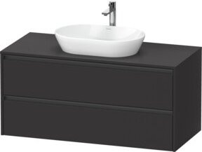 Duravit Waschtischunterschrank Ketho.2, Grau Matt, Wandhängend, Breite: 120 cm, Tiefe: 55 cm, Höhe: 56,8 cm - Bild 1