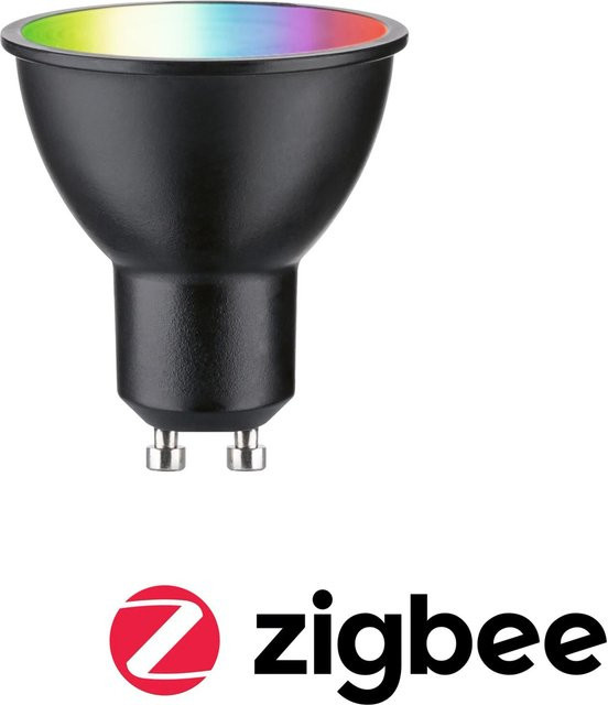 Paulmann Home LED-Leuchtmittel GU10 RGBW Schwarz Matt mit ZigBee und Fernbedienung 4,8 W - Bild 1