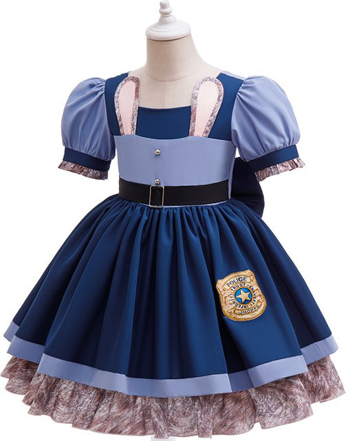Supertaro Chen Judy Hopps Cosplay Kleid Hase Kostüm, Mädchen, Polizei, Blau - Bild 1