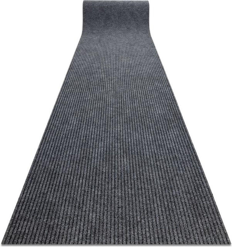 Rutschfester Läufer Gin 2126 von RUGSX in Grau mit Streifen für Innen und Außen, B/T: 100 x 380 cm - Bild 1