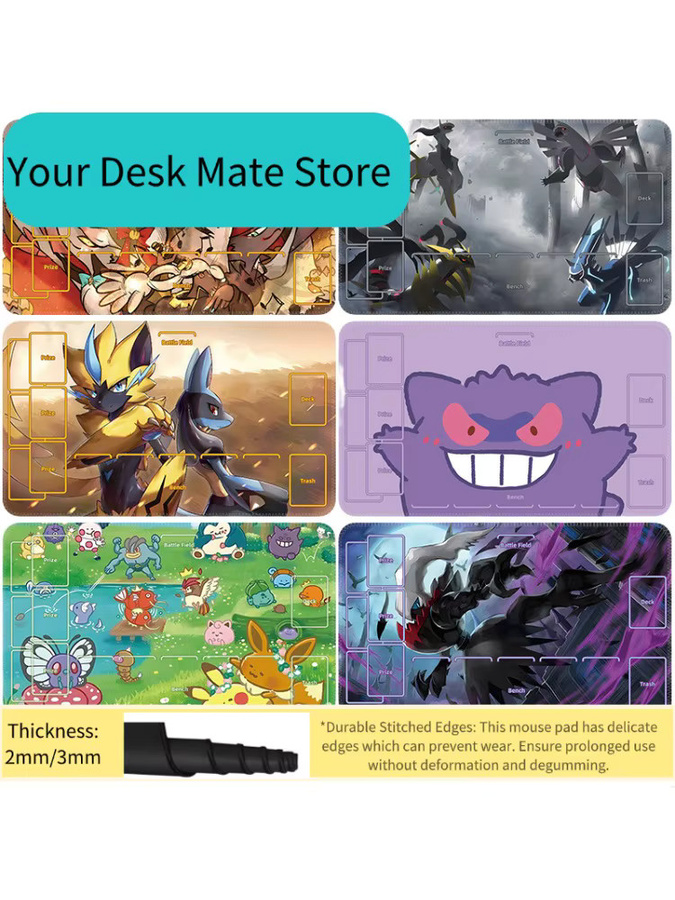 Potdemiel Pokémon Pikachu Gengar Kartenunterlage, Gummi, Bunt / Mehrfarbig - Bild 3