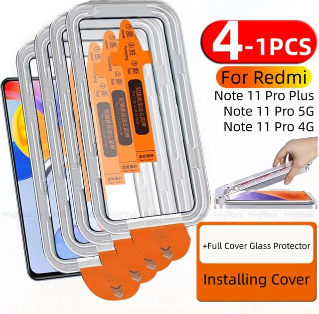 Xiaomi Redmi Note 11 Pro Plus / 11 Pro 4G / 11 Pro 5G Staubfreier Glas Screen Protector, Transparent - Bild 1