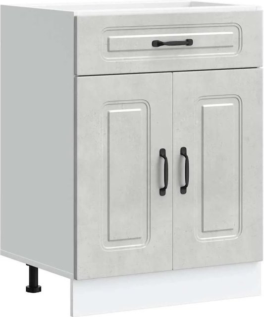 vidaXL Küchenunterschrank Kalmar in Betongrau aus Holzwerkstoff B: 60,0 cm, H: 81,5 cm, T: 46,0 cm - Bild 1