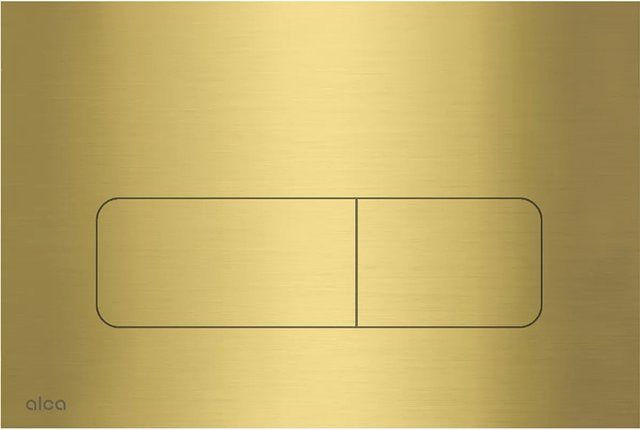 Alcadrain WC-Betätigungsplatte MOON-BRASS Dual Flush aus Messing und Edelstahl in Gold und Braun - Bild 1