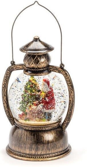 Konstsmide LED Kugellaterne Rund Warmweiß mit Weihnachtsmann in Antik-Optik - Bild 1