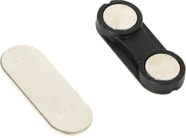 Loripos 10er Set Magnetische Namensschilder mit Kunststoffverschluss in Schwarz, Maße: 33 x 13 mm - Bild 1