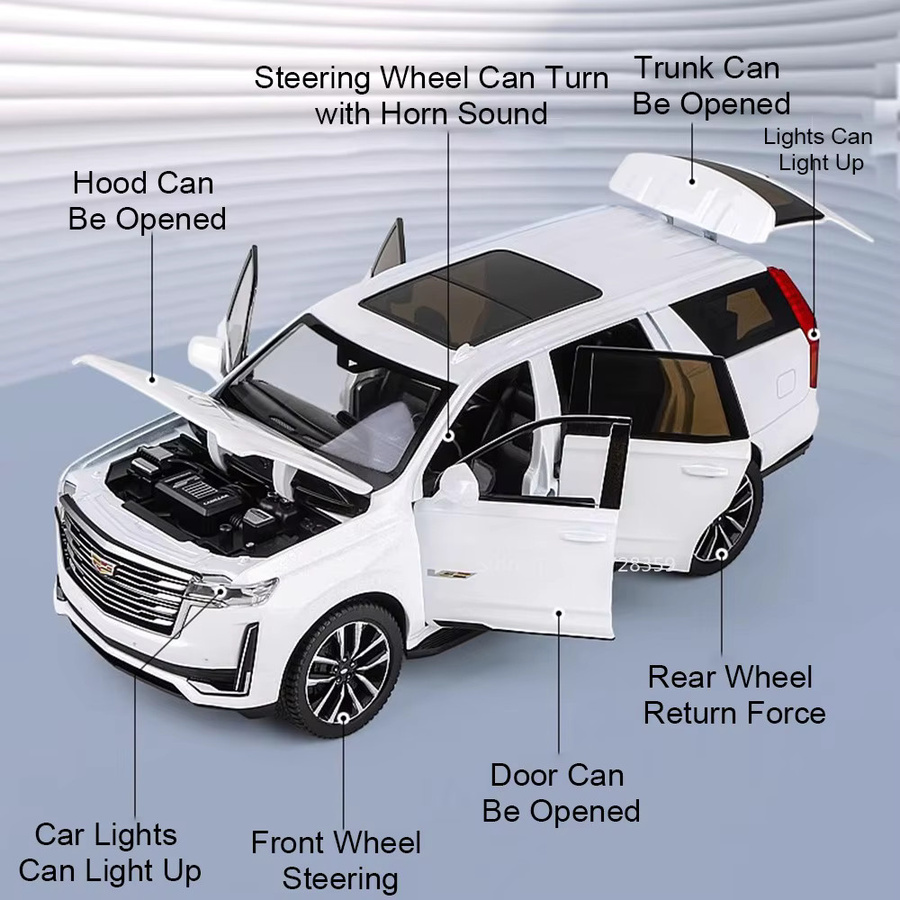 RMZ city Escalade Prado Miniaturmodell, 1:24, Metall, mit Licht und Sound - Bild 2