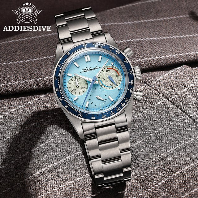 ADDIESDIVE Chronograph, Quarz, Edelstahl, 37 mm, Herren - Bild 1