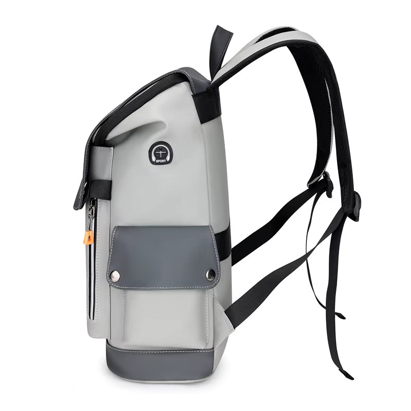 DIDA BEAR Urban Man Rucksack für Herren mit USB-C Anschluss, wasserdichter Business Laptop-Rucksack in Schwarz und Grau - Bild 4