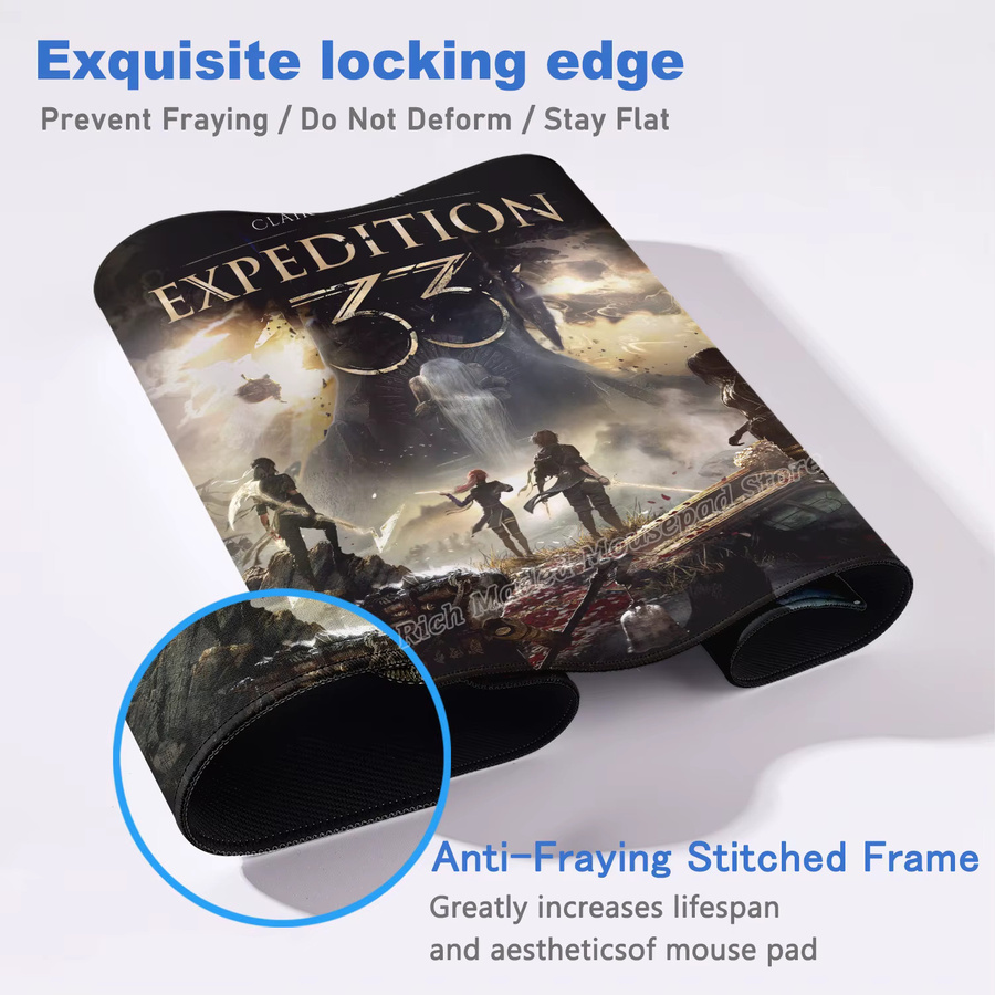 Riccu Clair Obscur Expedition 33 Gamer-Mauspad XXL, Schreibtischmatte Multicolor, B/T: 90 x 40 cm - Bild 3