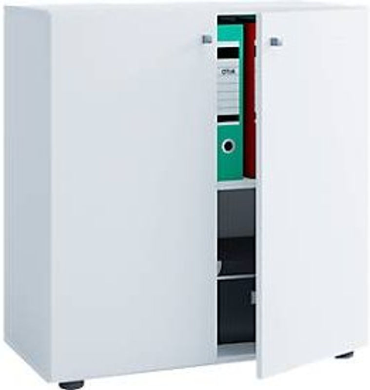 VCM Aktenschrank Vandol Mini in Weiß mit höhenverstellbaren Regalböden und Flügeltüren, B/T/H: 39 x 70 x 74 cm - Bild 3