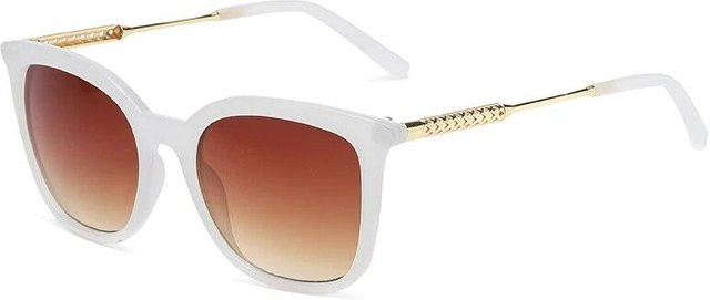 NATAWA Sonnenbrille, quadratisch, Vollrand, Metall, weiß, Damen - Bild 1