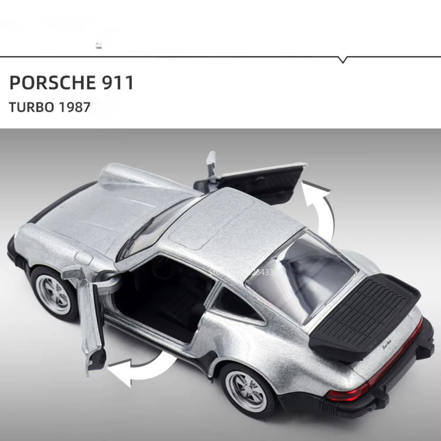 MAKEDA Turbo-Spielzeugauto, Modell aus Legierung, Maßstab 1:36, Grau - Bild 2