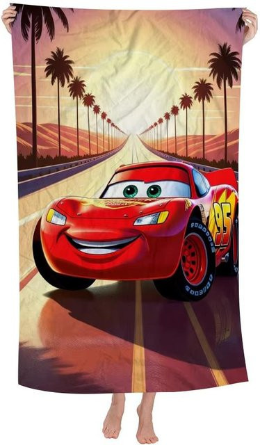 Dalangpa Mikrofaser Strandtuch Flash McQueen R-Rot 95, B: 89 cm, H: 183 cm, schnelltrocknend und weich - Bild 1