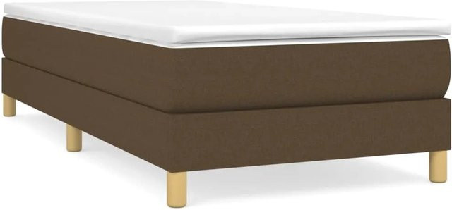 vidaXL Boxspringbett aus Stoff in Braun, B/T: 90 x 200 cm - Bild 1