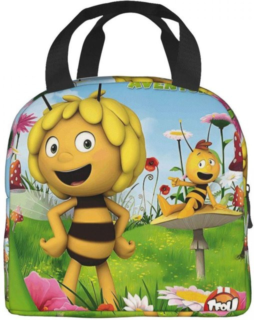 Isolierte Lunchtasche Biene Maja mit Blumen-Cartoon von Fancy Style Studio, Mehrfarbig - Bild 1