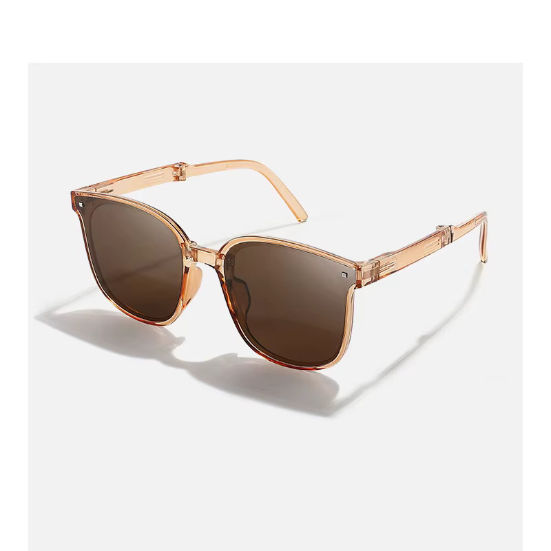 Quadratische Sonnenbrille, Vollrand, Unisex, braun - Bild 2