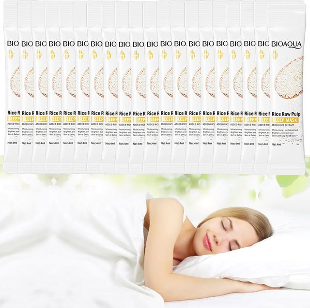BIOAOUA Reispüree-Schlafmaske, Gesichtspflege, Unisex - Bild 1