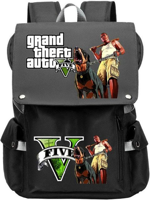 3-teiliges Schulrucksack-Set in Schwarz aus Oxford-Stoff mit großem Fassungsvermögen inklusive Federmäppchen und Schultergurt - Bild 1