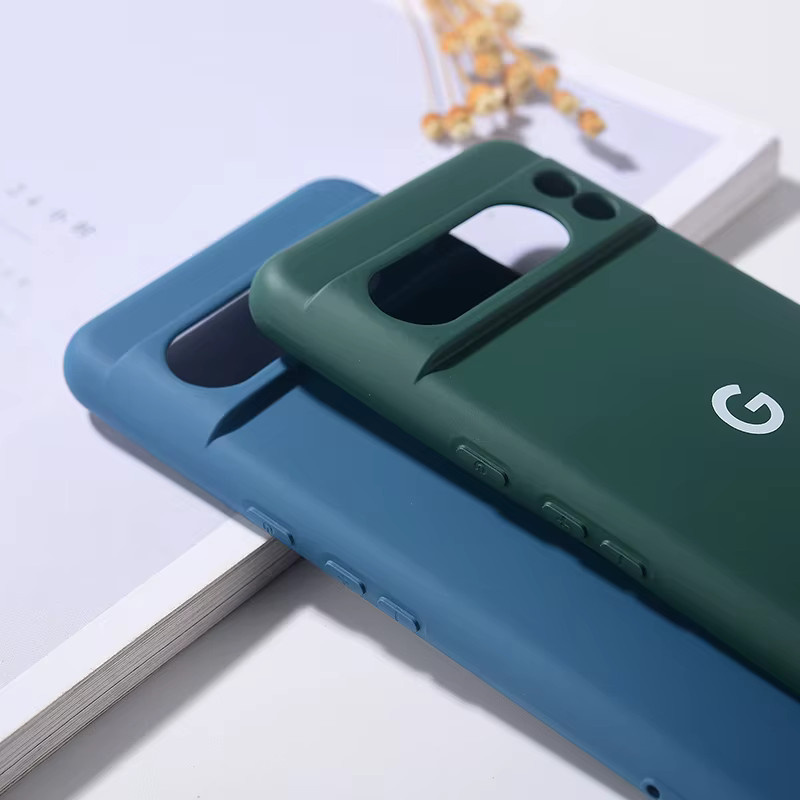 Google Silikonhülle für Pixel 9 8 7 6 5 Pro 5G und 8a 7a 6a 5a in Grün, weiche TPU Schutzhülle mit Stoßfestigkeit - Bild 1