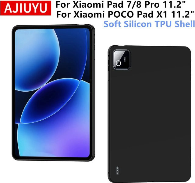 Silikon Schutzhülle für Xiaomi Pad 7, Pad 8 Pro und POCO Pad in Schwarz - Bild 1