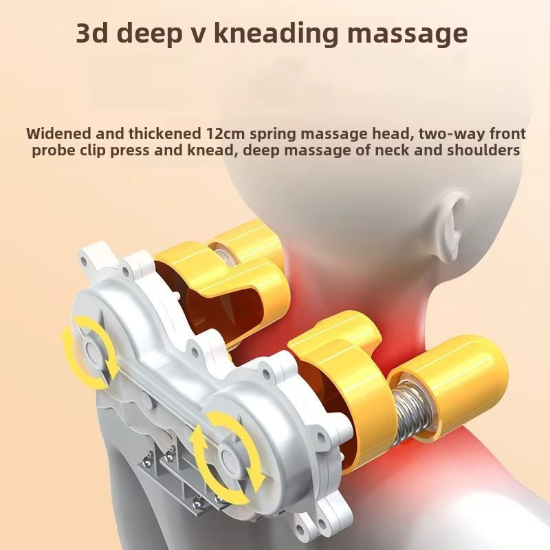 JAIYORL 4-in-1 Shiatsu Rückenmassagegerät mit Wärme, tragbares Massagepad für Büro und Zuhause - Bild 2