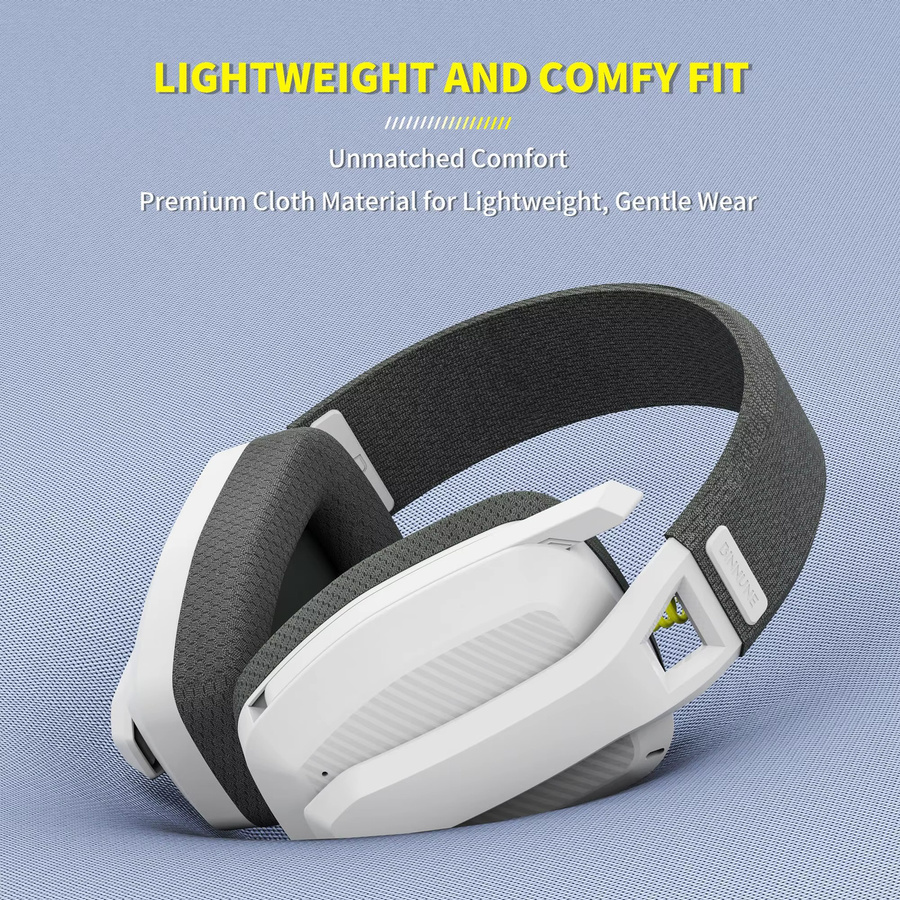 BINNUNE BW06 Bluetooth Gaming-Headset mit Mikrofon für PS5, PS4, PC und Mac, kabellose 2,4 GHz Kopfhörer in Schwarz oder Weiß - Bild 4