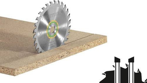 Festool Universal-Kreissägeblatt für Holz und Kunststoff, Farbe: Gelb/Silber, Durchmesser: 225 mm, Bohrung: 30 mm, Zähneanzahl: 32 - Bild 1