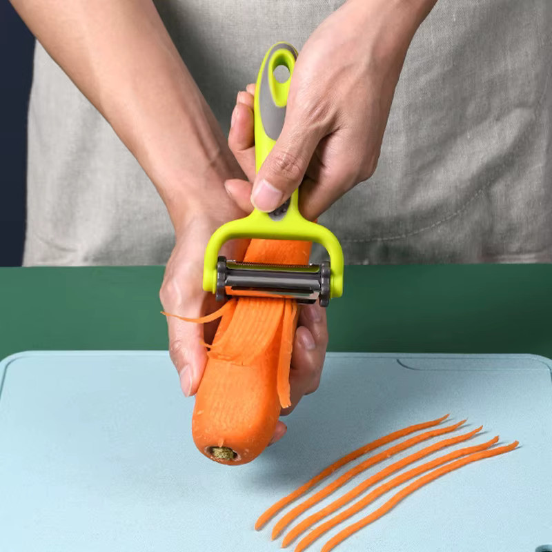 Venlohome 3-in-1 Rotationsschäler für Obst und Gemüse in Grün - Bild 3