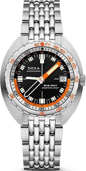 Doxa SUB 250T GMT Sharkhunter, Automatik, Edelstahl, 40 mm, Schwarz, Unisex - Bild 1