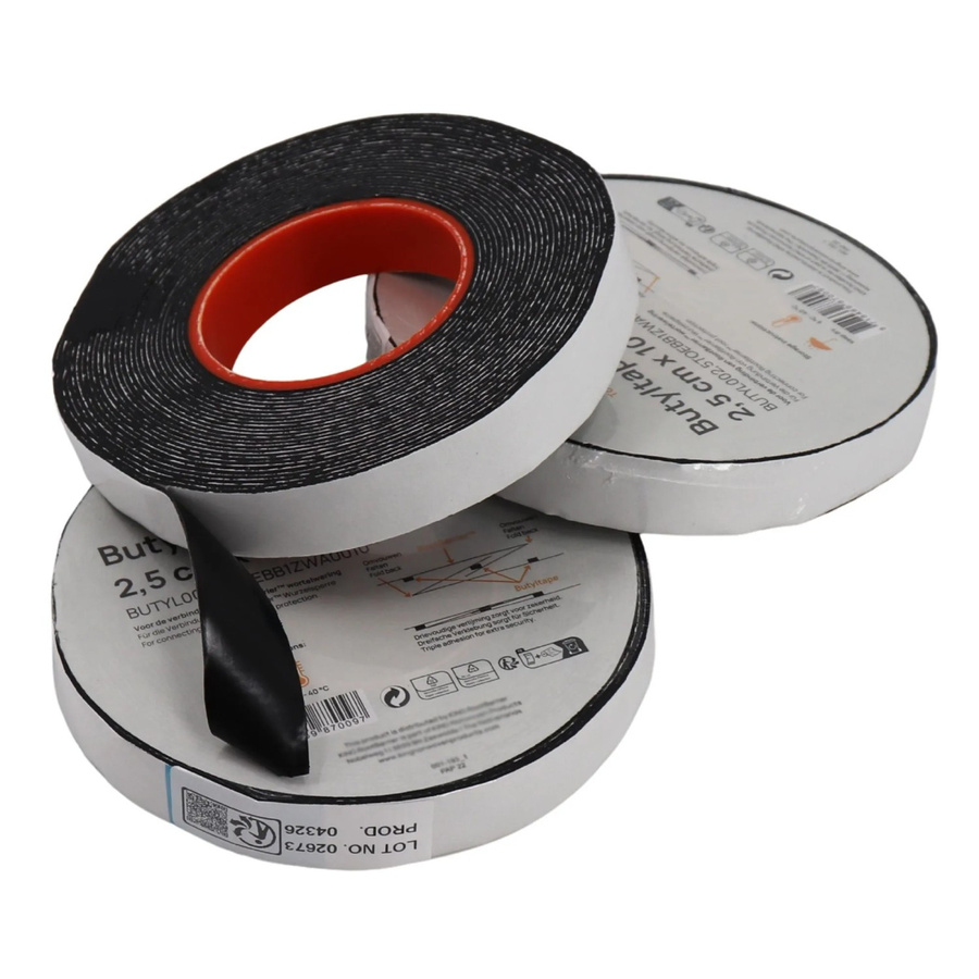 Aquagart Butyl Tape 3er Set Schwarz Doppelseitiges Klebeband für Wurzelsperre B: 2,5 cm, L: 10 m pro Rolle - Bild 3