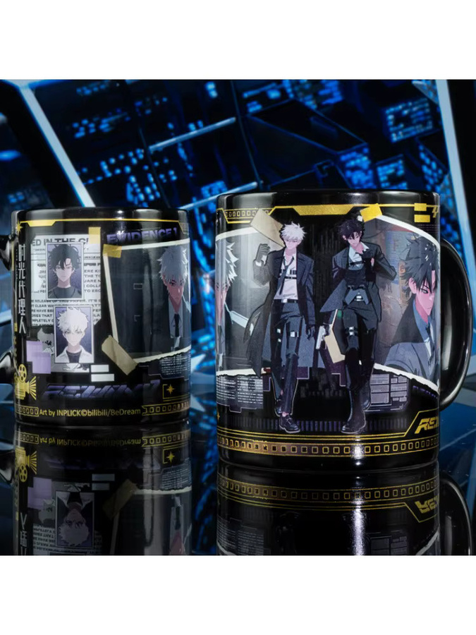 Keramiktasse Charles Lucas Anime Cosplay Motiv in Schwarz - Bild 3