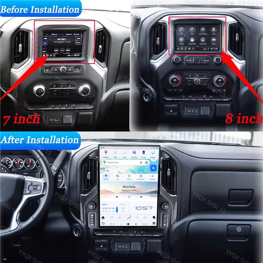 YANFU Multimedia Autoradio mit 16,2 Zoll Display für Chevrolet Silverado und GMC Sierra (2019-2023) inklusive GPS und CarPlay in Schwarz - Bild 2
