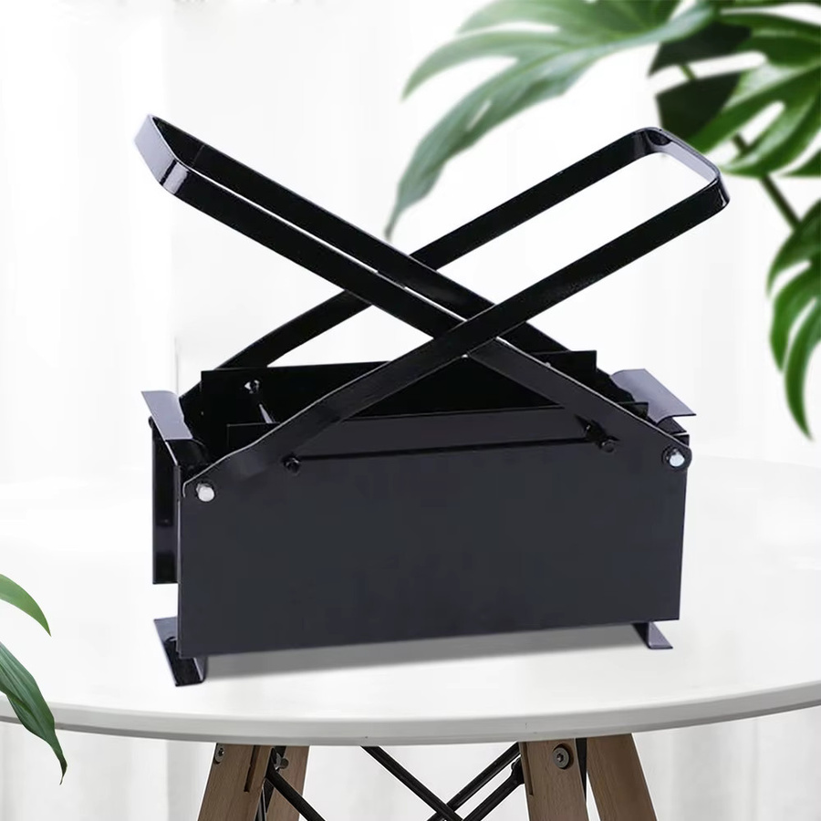 Bymaocar Manuelle Zeitungs-Brikettpresse aus Eisen in Schwarz, B/T/H: 33 x 15 x 13 cm - Bild 3